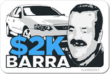 $2K Barra sticker